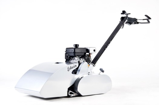 Model vřetenové sekačky Edwin Luxus ve stříbrné McLaren.